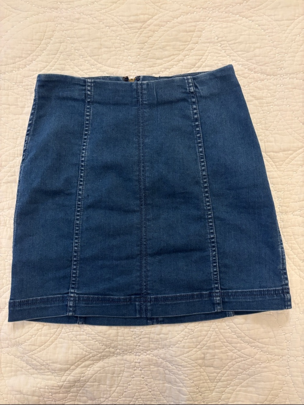 Free People Dark Blue Denim Mini Skirt
